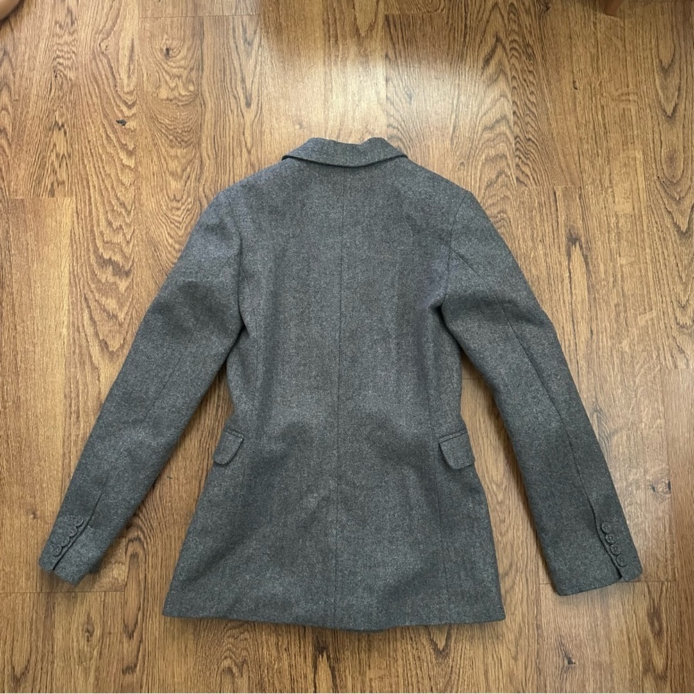 ERDEM X H&M Gray Double-Breasted lined Blazer casual size 2 collared wool blend - Picture 8 of 8